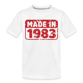 Fabriqué simplement en 1983 - T-shirt bio Premium Enfant - blanc - Devant