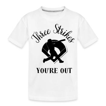 Three Strikes You're Out | Baseball design Black - T-shirt bio Premium Enfant - blanc - Devant