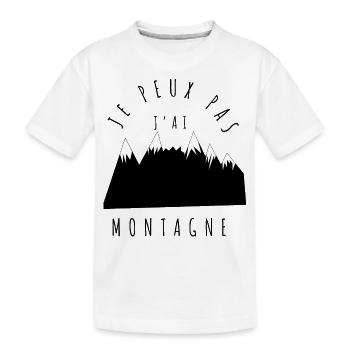 Je peux pas j'ai montagne - amoureux de la nature - T-shirt bio Premium Enfant - blanc - Devant