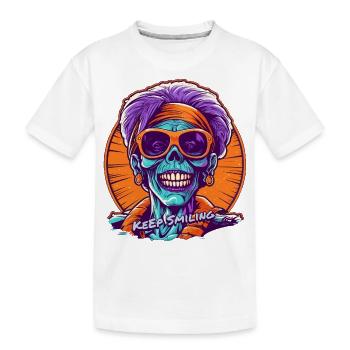 Keep Smiling - the Mummy - Kids' Premium Organic T-Shirt - white - Front