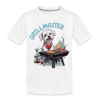 Lovers Dogs, Funny dogs art, dogs lover. Love BBQ - Kinder Premium Bio T-Shirt - Weiß - Vorne