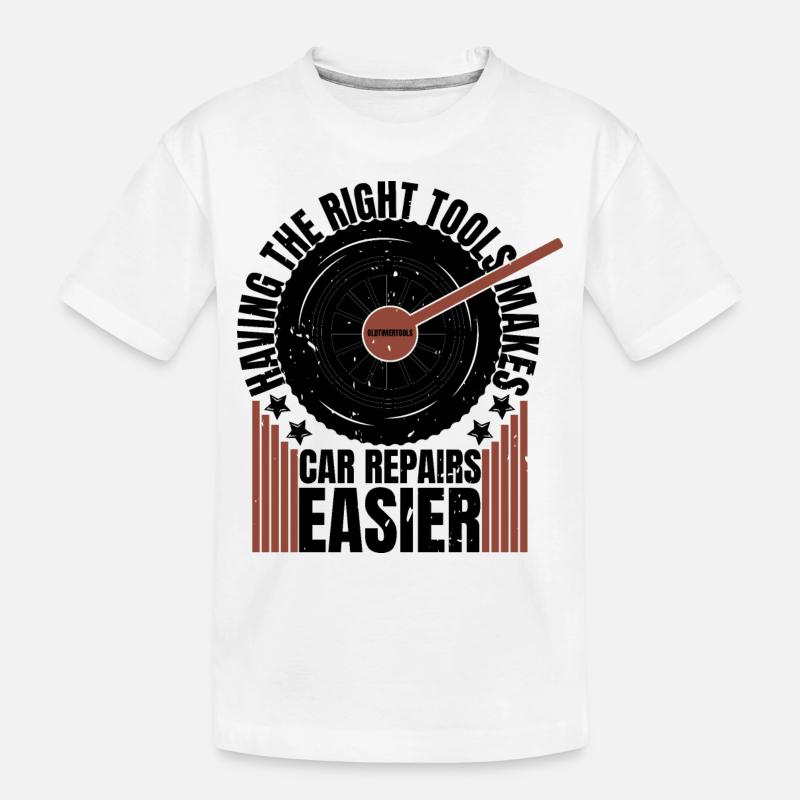 HAVING THE RIGHT TOOLSMAKES - Kinder Premium Bio T-Shirt - Weiß