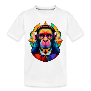 Monkey - Kids' Premium Organic T-Shirt - white - Front