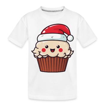 Muffin Kuchen Backen Weihnachten - Kinder Premium Bio T-Shirt - Weiß - Vorne