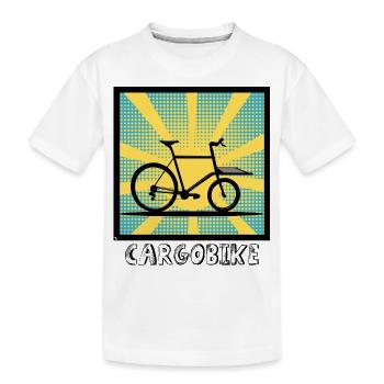 Popartstyle Cargo Bike, Cargo Bike - Kids' Premium Organic T-Shirt - white - Front