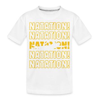 Swimming Swimming Swimming - Kids' Premium Organic T-Shirt - white - Front