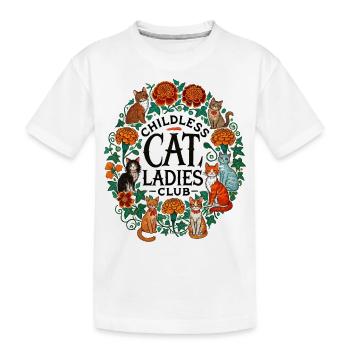 Childless Cat Ladies Club - Kids' Premium Organic T-Shirt - white - Front