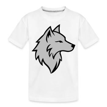 Logo Loup Animal - T-shirt bio Premium Enfant - blanc - Devant