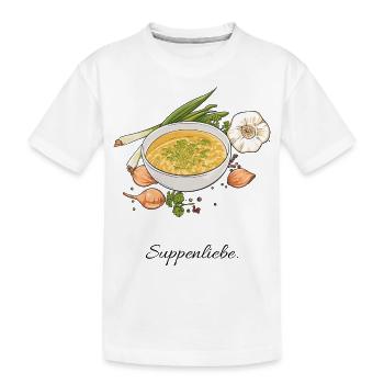 Soupe Amour // Illustration - T-shirt bio Premium Enfant - blanc - Devant