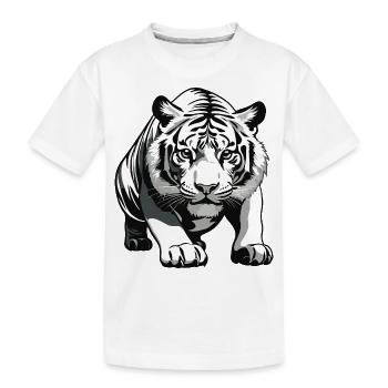 Tigre - Design animalier - T-shirt bio Premium Enfant - blanc - Devant