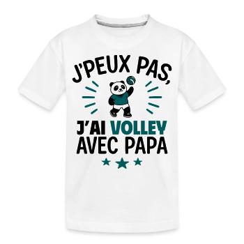 J’peux pas j’ai volley avec papa Volley Volleyball - T-shirt bio Premium Enfant - blanc - Devant