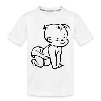 Baby - Kinder Premium Bio T-Shirt - Weiß - Vorne