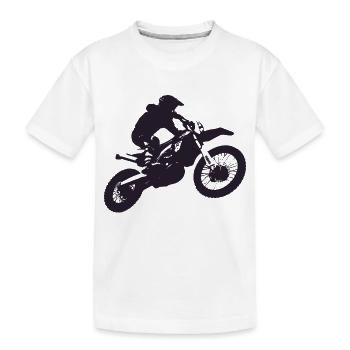 Motor cross - Kids' Premium Organic T-Shirt - white - Front