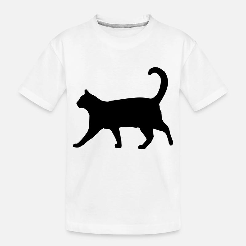 Silhouette de chat classique - T-shirt bio Premium Enfant - blanc