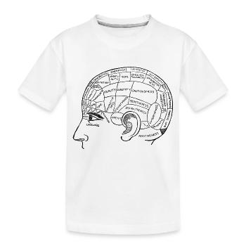 Cerveau émotions Anatomie - T-shirt bio Premium Enfant - blanc - Devant