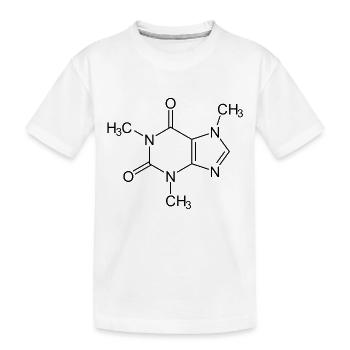 Koffein Kaffe - Kinder Premium Bio T-Shirt - Weiß - Vorne