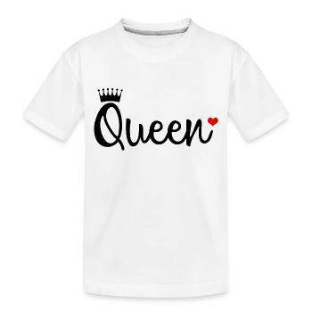 Pair of T-Shirt Queen + King - Kids' Premium Organic T-Shirt - white - Front