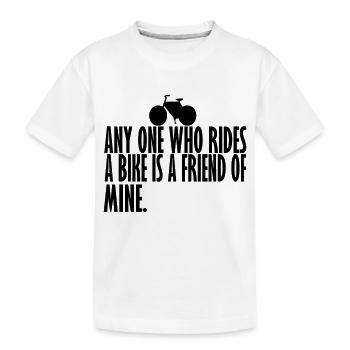 Toute personne qui fait du vélo - T-shirt bio Premium Enfant - blanc - Devant