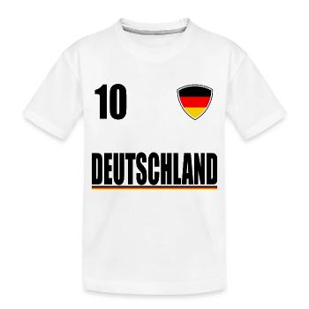 T-shirt de fan de football de l'Allemagne Trikot Allemagne - T-shirt bio Premium Enfant - blanc - Devant