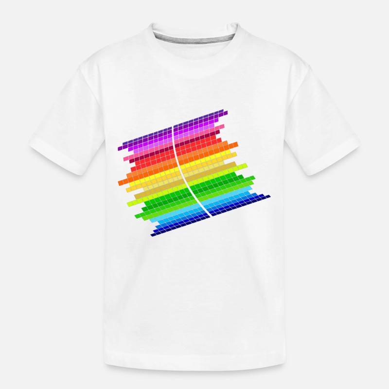 RainBow Equalizer - Kids' Premium Organic T-Shirt - white