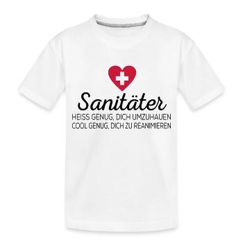 Sanitäter - Kinder Premium Bio T-Shirt - Weiß - Vorne