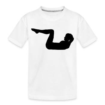 Fitness - Kinder Premium Bio T-Shirt - Weiß - Vorne