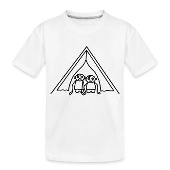Zelten Zeltlager - Kinder Premium Bio T-Shirt - Weiß - Vorne