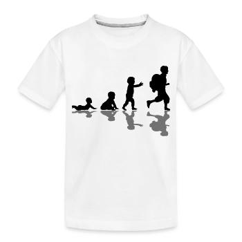 Mensch - Kind Schulanfang - Kinder Premium Bio T-Shirt - Weiß - Vorne