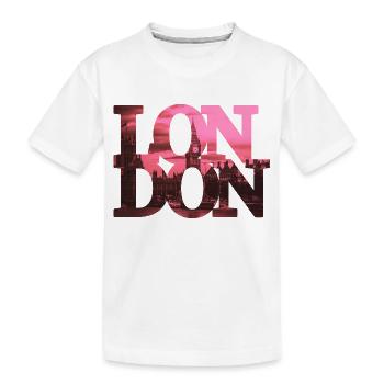 LONDON - Kids' Premium Organic T-Shirt - white - Front
