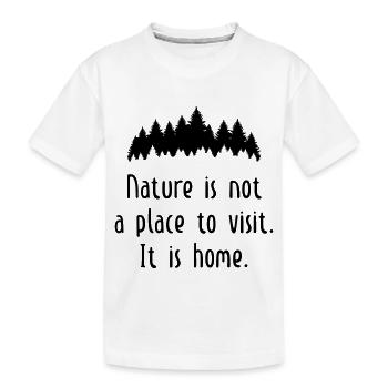 Nature Quote - Wandern - Kinder Premium Bio T-Shirt - Weiß - Vorne