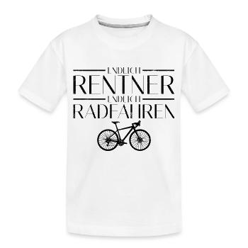 Endlich Rentner Endlich Radfahren Fahrradfahrer - Kinder Premium Bio T-Shirt - Weiß - Vorne