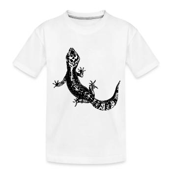Leopardgecko / Gecko - Kids' Premium Organic T-Shirt - white - Front