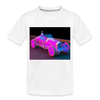Synthwave style race car 2 - T-shirt bio Premium Enfant - blanc - Devant