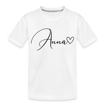 Anna Name Vorname Mädchen - Kinder Premium Bio T-Shirt - Weiß - Vorne