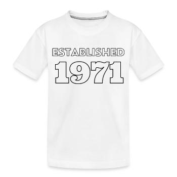 Established 1971 - Feier dein Geburtsjahr - Kinder Premium Bio T-Shirt - Weiß - Vorne