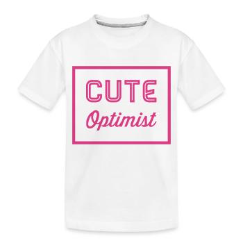 Cute optimist - Geschenkidee - Kinder Premium Bio T-Shirt - Weiß - Vorne