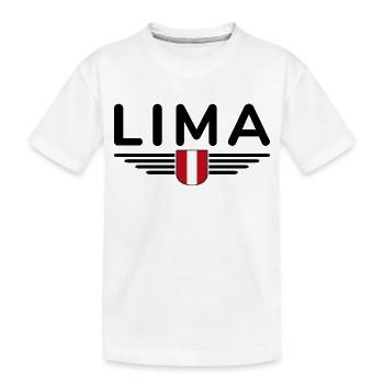 Lima Design – Experience Peru's Capital - Kids' Premium Organic T-Shirt - white - Front