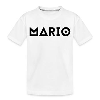 Prénom Mario - T-shirt bio Premium Enfant - blanc - Devant