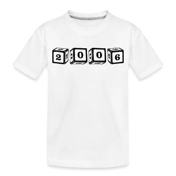 2006 Würfel - Kinder Premium Bio T-Shirt - Weiß - Vorne