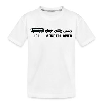 Busfahrer Linienbus Meine Follower Bus - Kinder Premium Bio T-Shirt - Weiß - Vorne