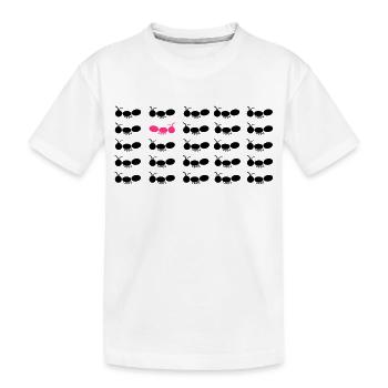 être différent fourmi rose - T-shirt bio Premium Enfant - blanc - Devant