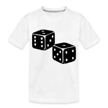 Würfel,spiel,spieler - Kinder Premium Bio T-Shirt - Weiß - Vorne
