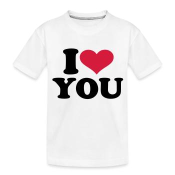 Je t'aime - T-shirt bio Premium Enfant - blanc - Devant