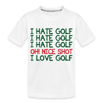 Golf Caddy Golf Course Putter Yardage cadeau Tee - T-shirt bio Premium Enfant - blanc - Devant