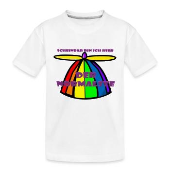 Je suis le plus normal ici, chapeau Propeller - T-shirt bio Premium Enfant - blanc - Devant