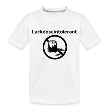 Lackdoseintolerant No. 1 - Kinder Premium Bio T-Shirt - Weiß - Vorne