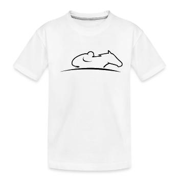 La fascination de la course de galop - T-shirt bio Premium Enfant - blanc - Devant