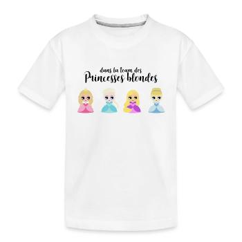 Team princesses blondes - T-shirt bio Premium Enfant - blanc - Devant
