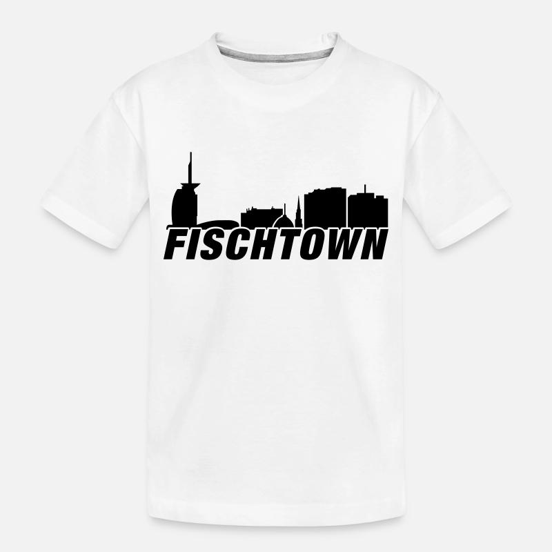 Fischtown Bremerhaven Skyline - Kinder Premium Bio T-Shirt - Weiß