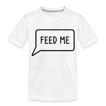M'ALIMENTER bulle en bas - T-shirt bio Premium Enfant - blanc - Devant